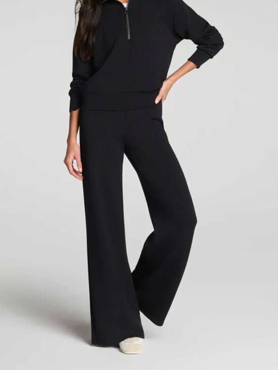 SPANX Pants - NWT SPANX AirEssentials Wide Leg Pant in Very Black - Large Petite $118
